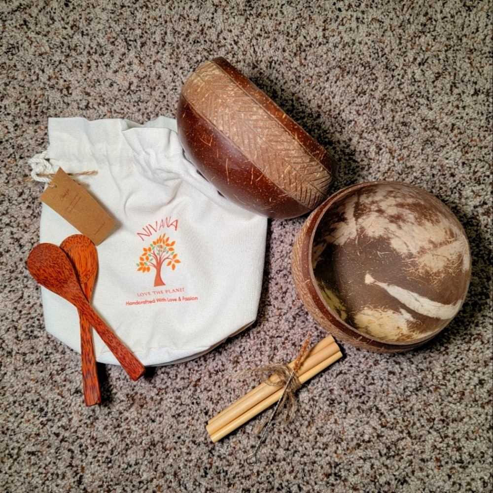 Nivana Boho - Bowl, Spoons, Straw and Brush